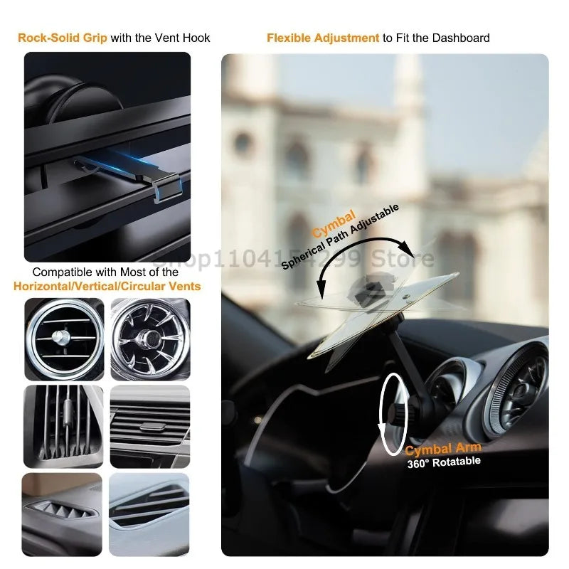 Car Crash Cymbal Air Vent Mini Drum Car Hand-Shooting Cymbals Car Drum Cymbal Air Vent Musical Instrument for Car Interior Zpaxo
