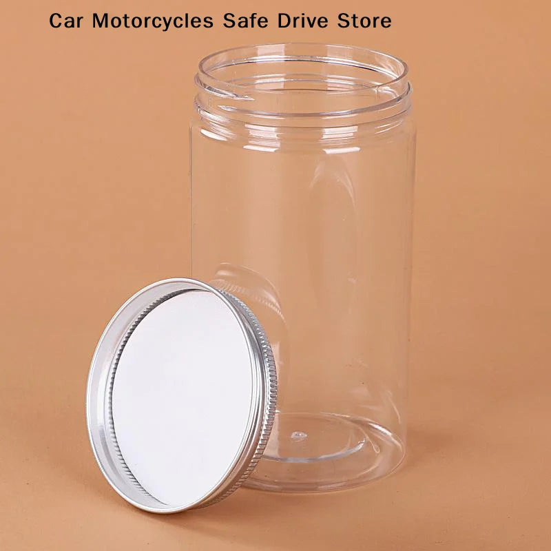 Aluminum Packing Bottle PET Clear Empty Seal Circular Bucket Storage
