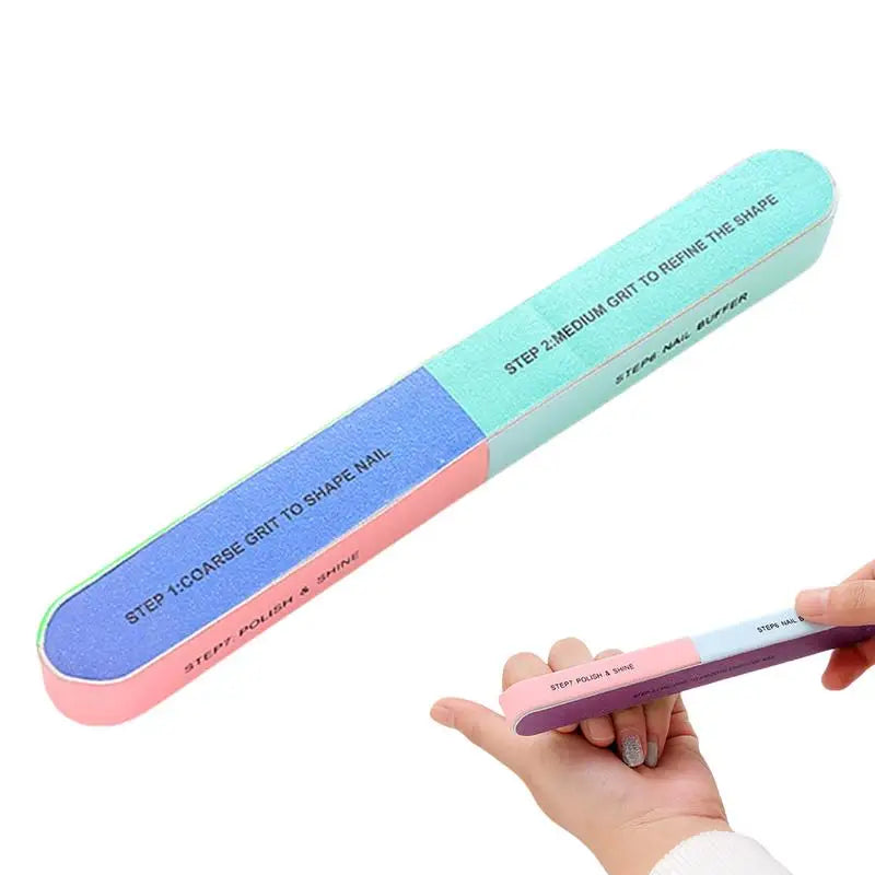 6-Sided EVA Nail File & Buffer – 7-Step Manicure Polishing Tool Nail File Buffer Zpaxo