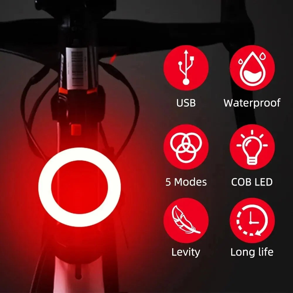Bicycle Taillight USB Rechargeable Multi Lighting Modes Led Bike Seatpost Light Flash Tail Rear Lights for Mtb Bike Accesseries Zpaxo