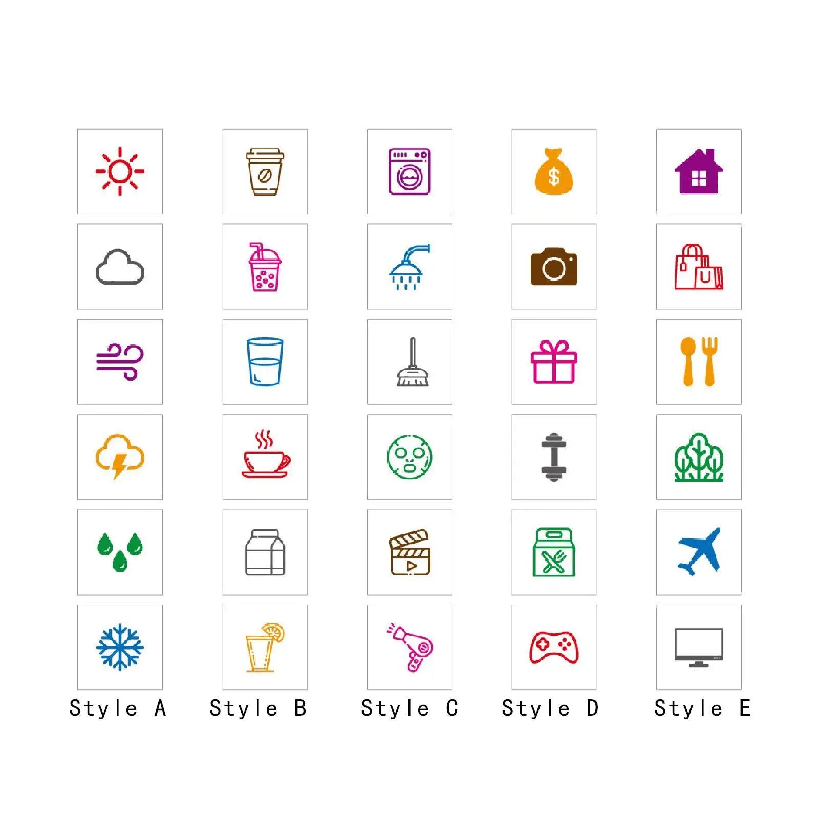 Cartoon Stamps Art Crafts Stationery Lightweight Self Inking Stamps DIY Zpaxo