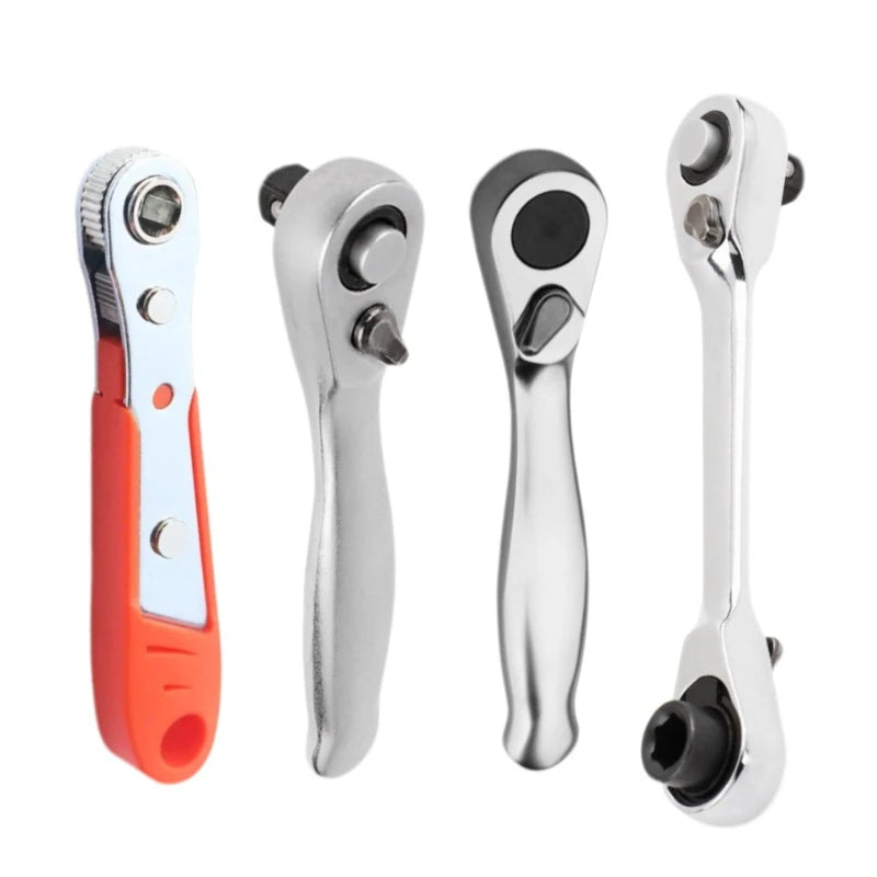 Mini Double Ended Quick Socket Ratchet Wrench Rod Screwdriver Bit