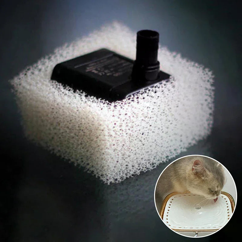 Fresh Clean Drinking Water Cat Fountain Pump Foam Filters Compatible Zpaxo
