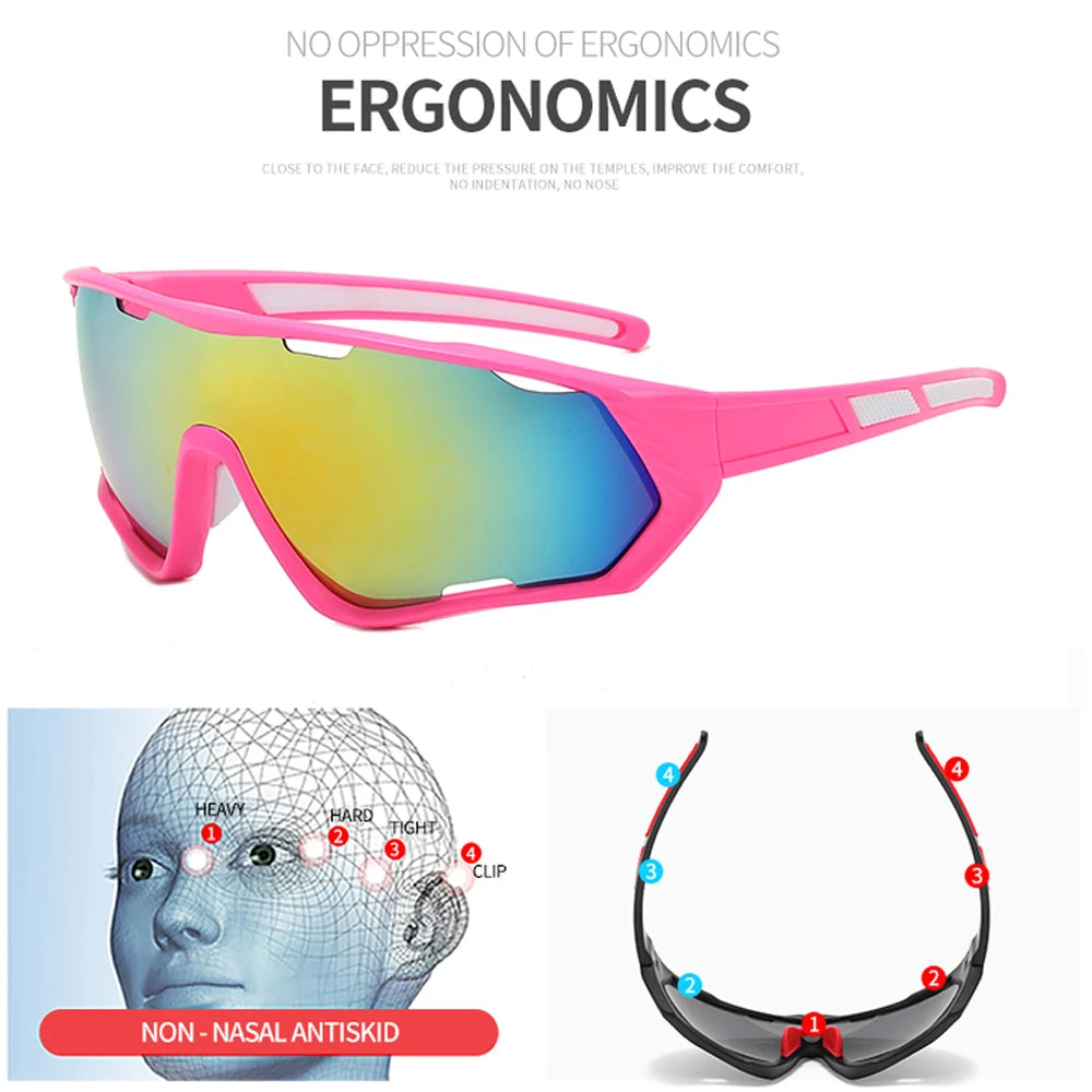 Riding Glasses Cycling Sunglasses UV400 Sports Glasses Bicycle Mountain Bike Eyewear Men's & Women’s Sunglasses Road Goggles Zpaxo