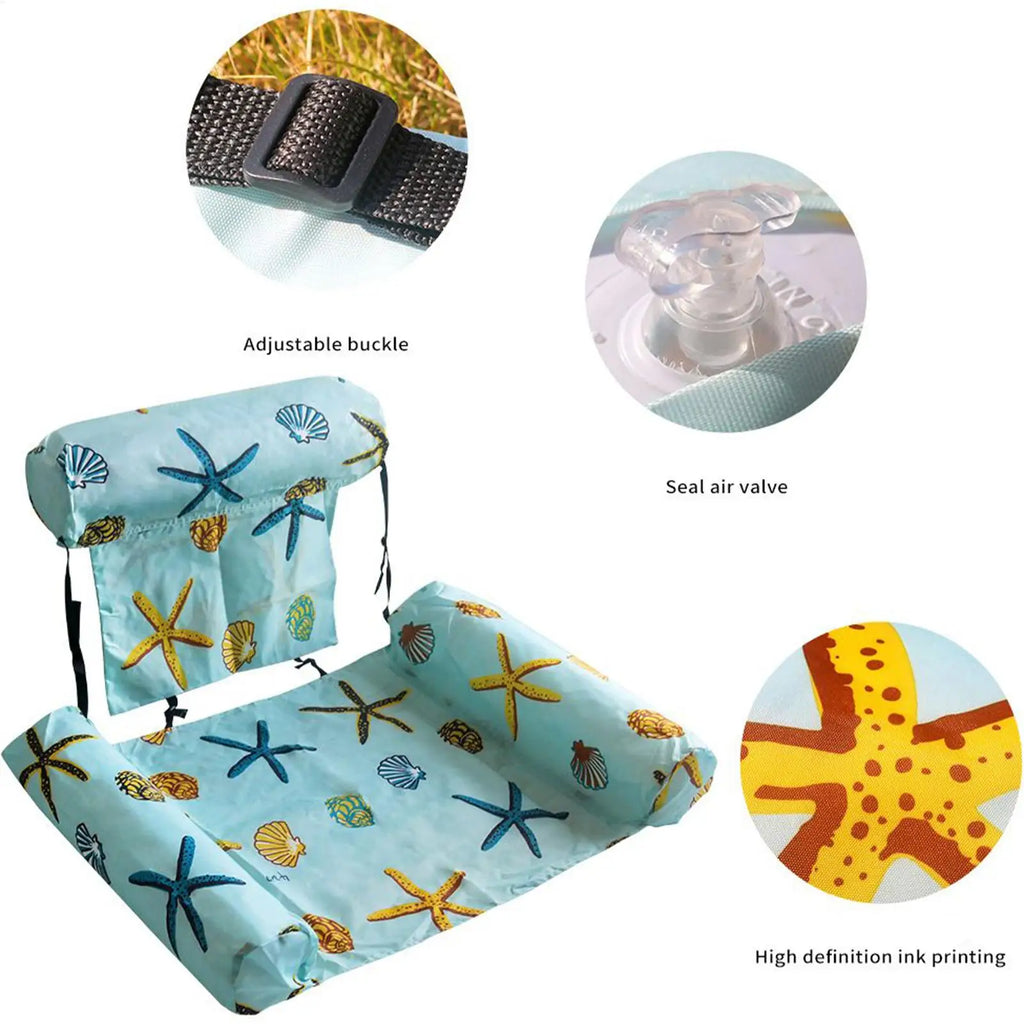 Adult Floats Pool Portable Blow Up Floating Lounger Inflatable Raft