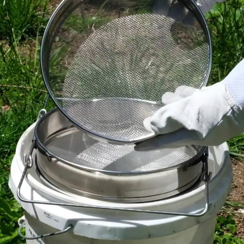 Stainless Steel Beekeeping Double Layer Honey Filter Settling Tank Colanders Strainers For Kitchen Tools Zpaxo