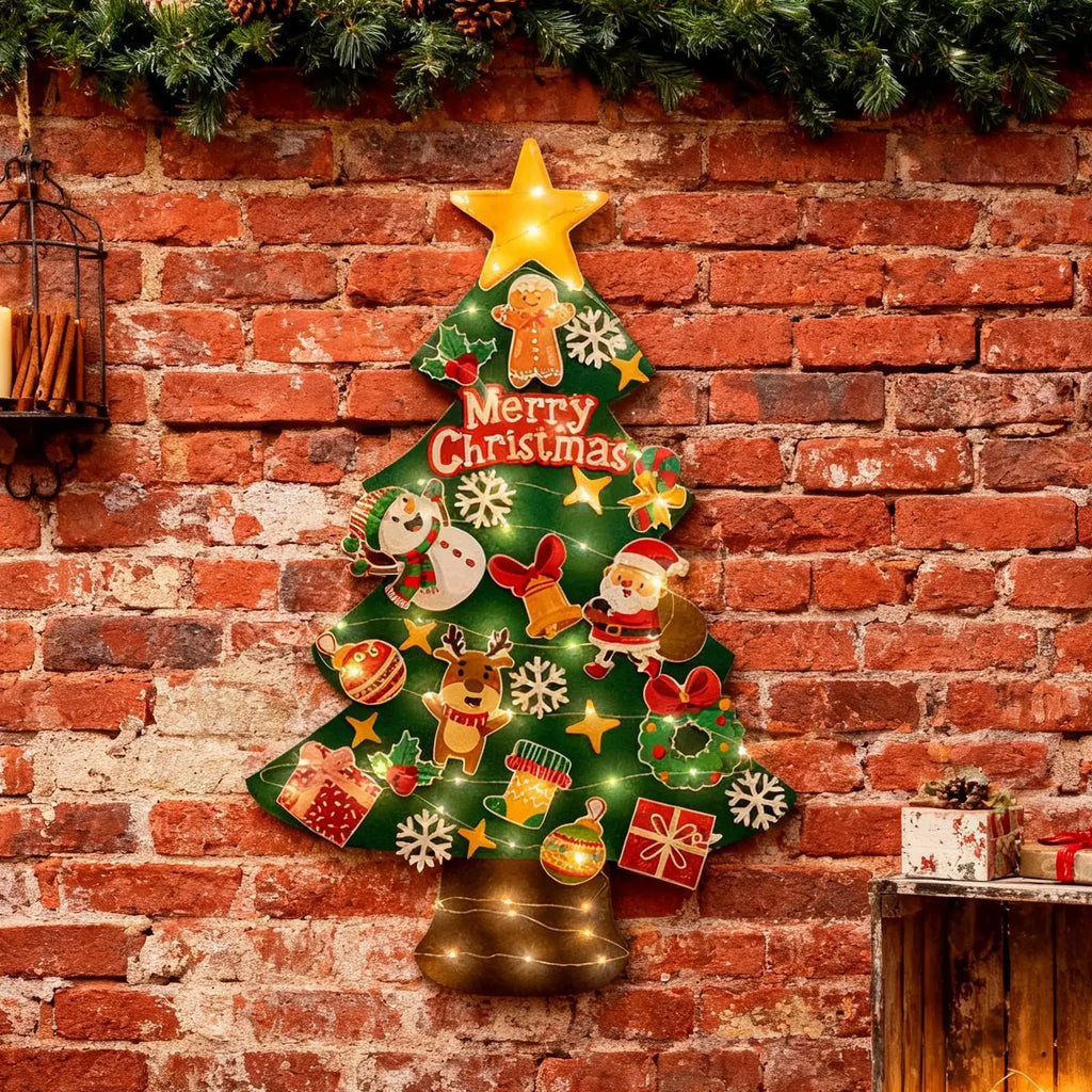 Toddler Felt Christmas Tree 9 8ft Light String LED Pendant Wall