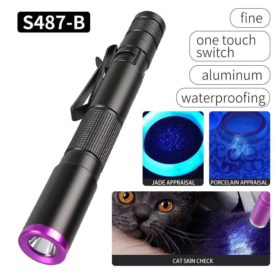 UV Flashlight 395nm – Portable Aluminum Alloy UV LED Torch