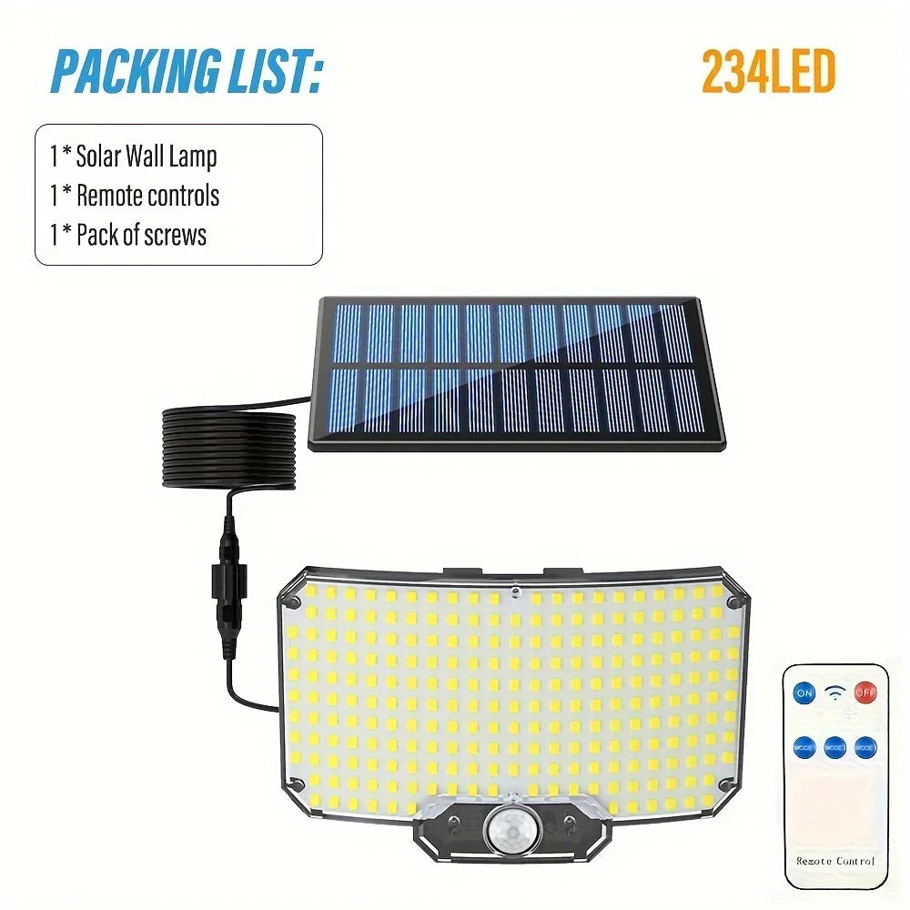 234 LED Solar Motion Sensor Outdoor Wall Light – IP65