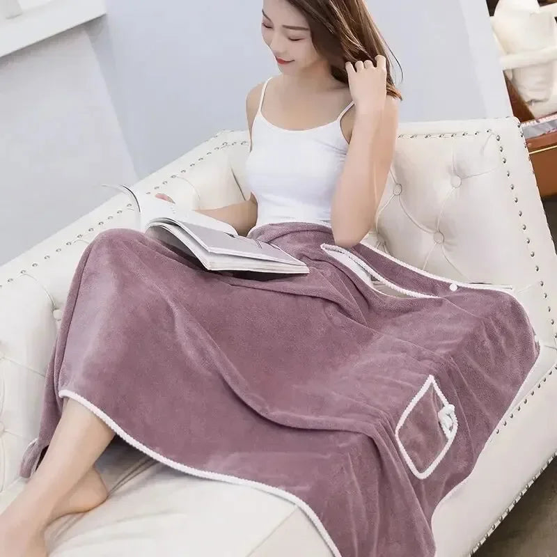 Womens Bath Towels Girls Wearable 140 Fast Drying Bathing Beach Spa