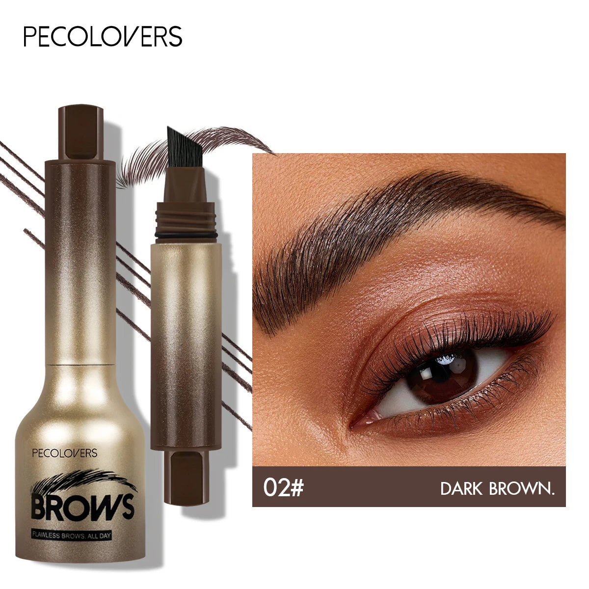 Waterproof Pressure Black Eyebrow Pencil Natural Three-dimensional Long-lasting Easy To Use Wild Eyebrow Pen Makeup Tools Zpaxo 02