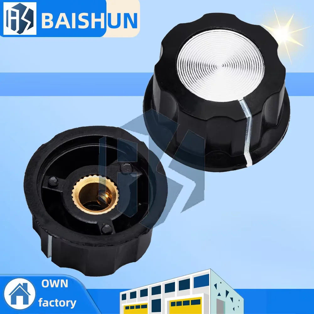 MF-A03 RV24YN20S MF-A03 Bakelite potentiometer knob cap scale brand copper core hole 6mm Zpaxo Default Title