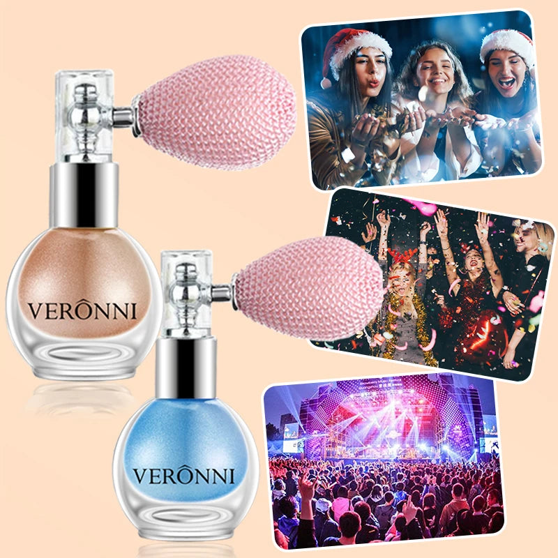 Highlighter Powder Spray Longwear sparkle fairy powder High Gloss Glitter Spray Body Bronzer For Face Body Makeup Cosmetics Zpaxo