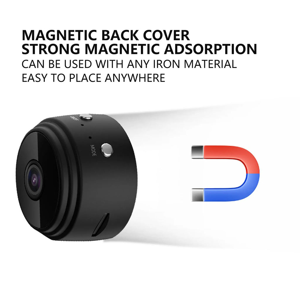 Mini Camera Magnetic Back Cover 1080P HD Wireless Home Office