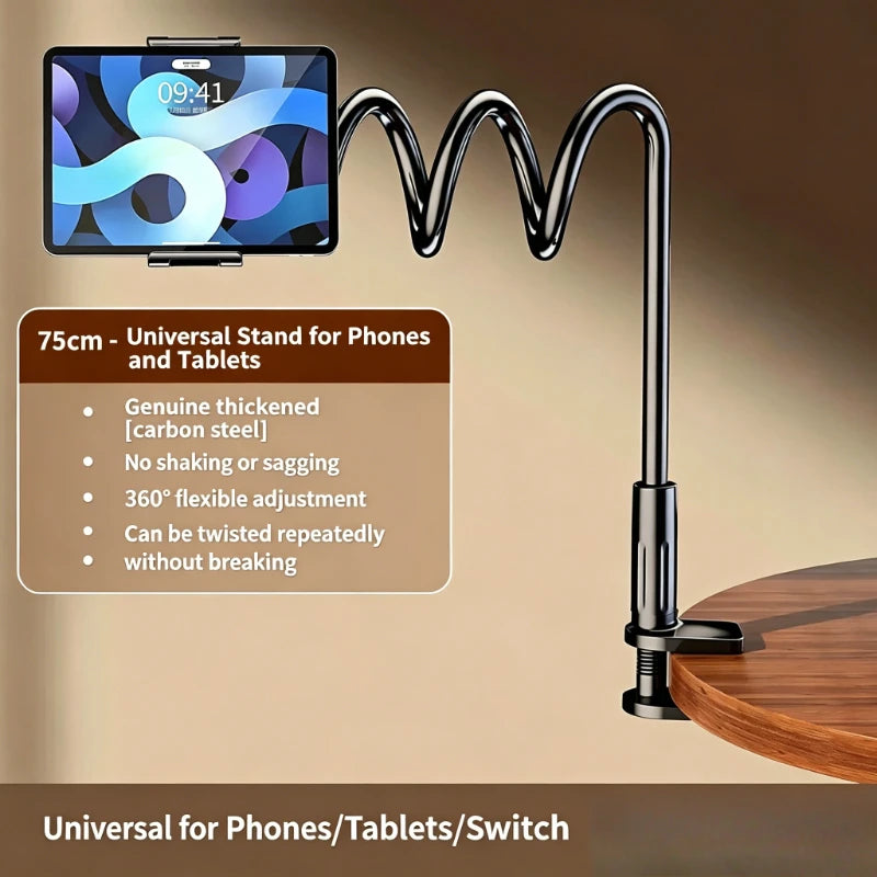 High-quality Mobile Phone Stand Lazy Bedside Ipad Tablet Holder Desktop Cantilever Support Bracket Live Streaming Accessories Zpaxo 1PC BLACK