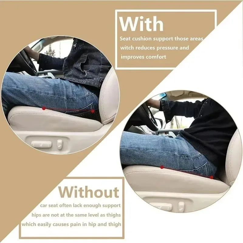 2-in-1 Memory Foam Car Seat Cushion – Ergonomic Driver Pad
