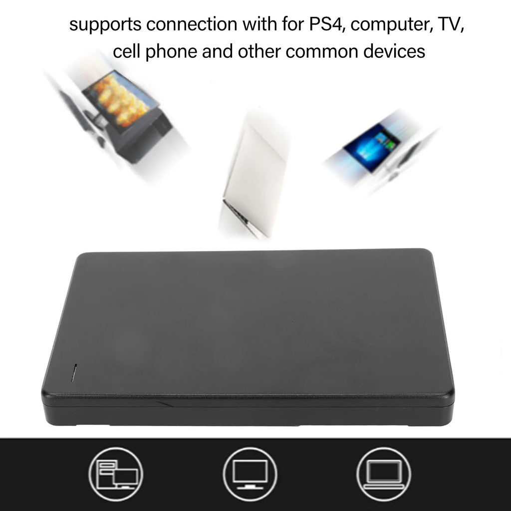 2.5in External Hard Drive Portable USB3.0 5Gbps High Speed Ultra Slim Metal External Hard Drive for Win for OS Zpaxo