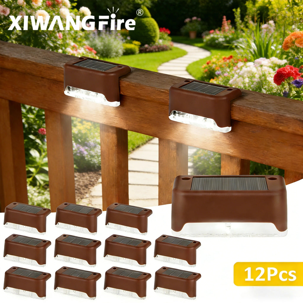 4 8 Solar Deck Lights Outdoor Waterproof LED Fence Step Garden Zpaxo