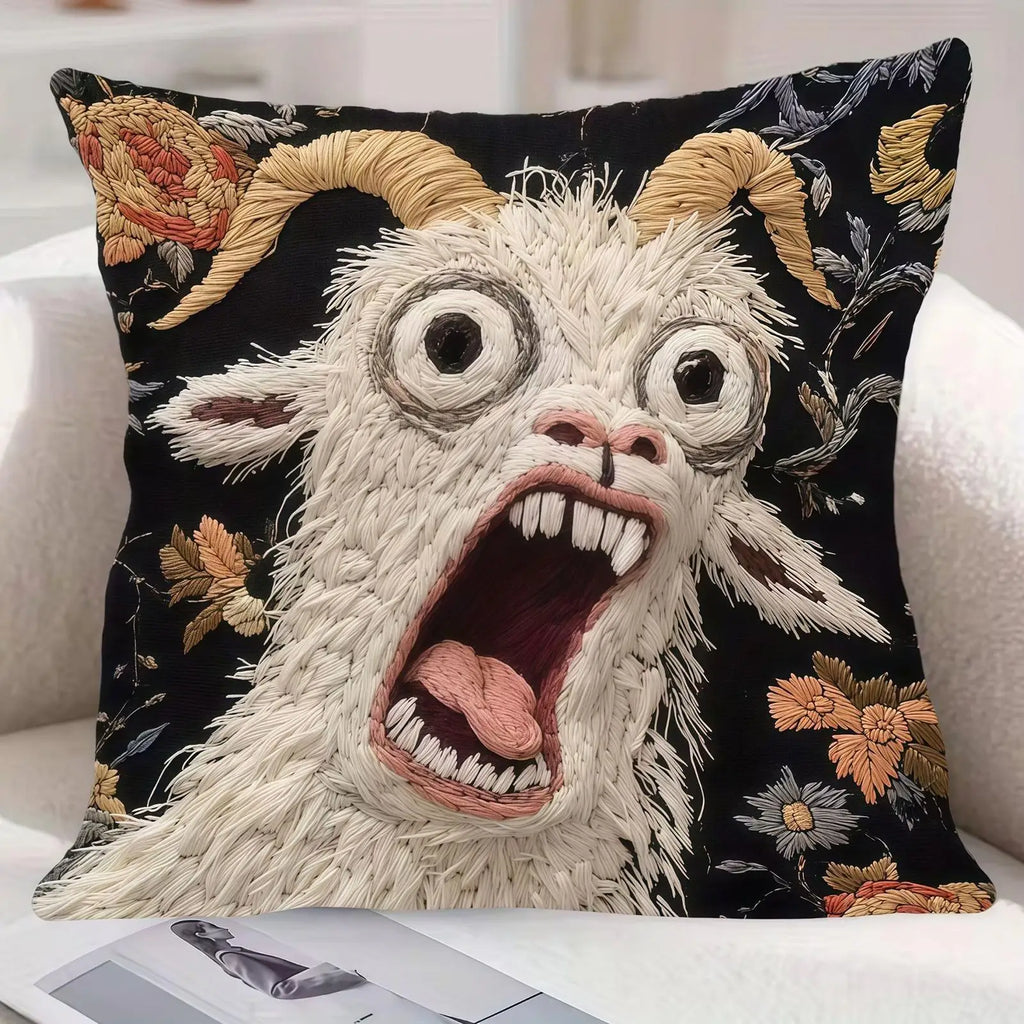 Screaming Goat Pillow Cover Soft Protector Decorative Throw Case