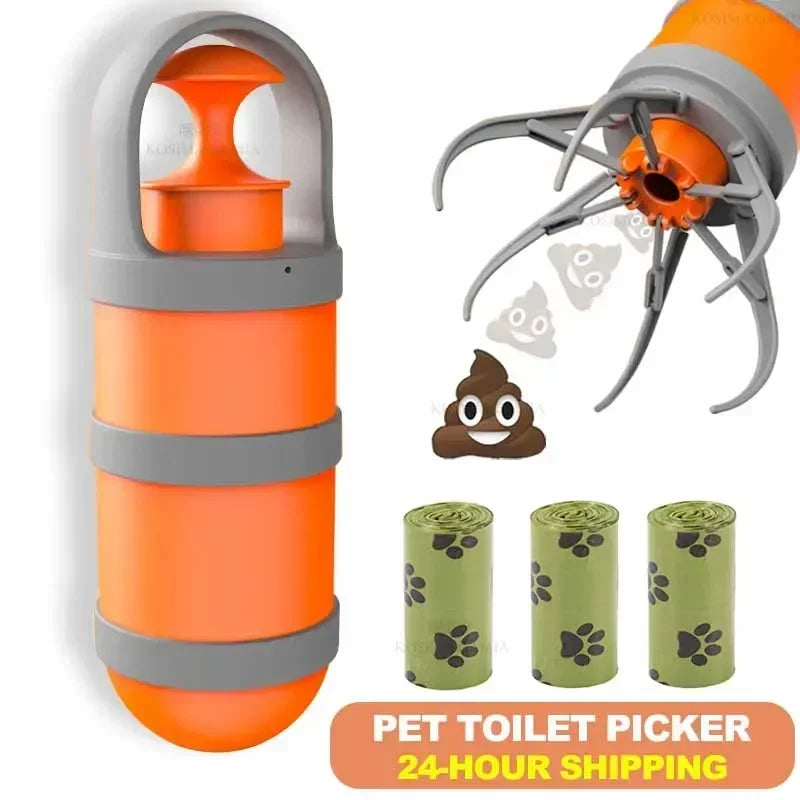 Zero-Contact Dog Waste Picker & Bag Dispenser Set