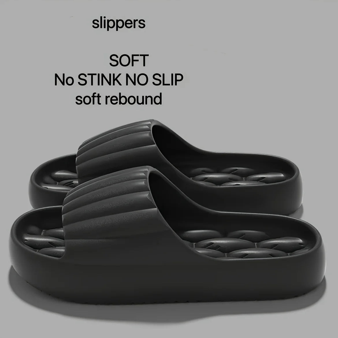 Slippers Women's EVA Slide Soft Comfortable Non-slip Indoor Outdoor Zpaxo black 40-41