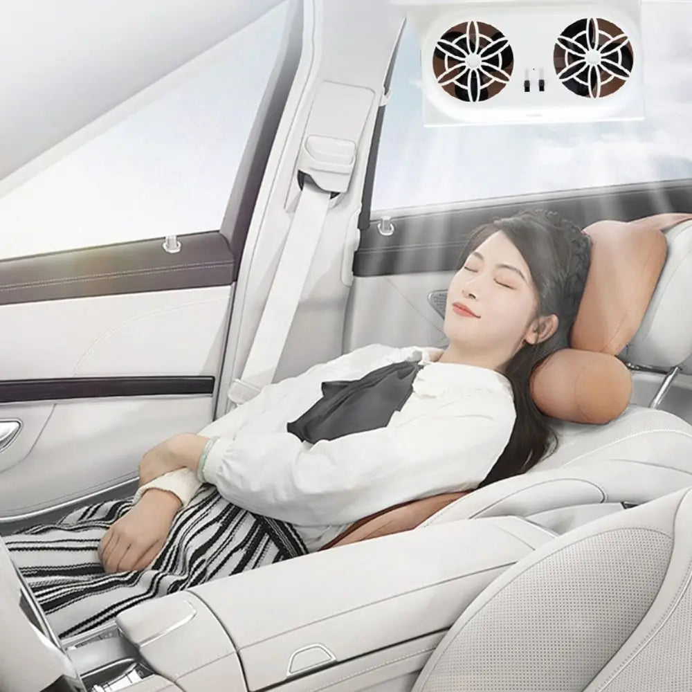 Solar Panel Car Window Fan USB Charging Powerful Ventilation Powered Zpaxo