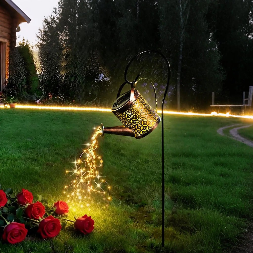 Outdoor Solar Lanterns Waterproof Watering Can Light Decorative