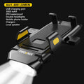 4 in 1 Bike Headlight Bicycle Light Power Bank Flashlight 500Lumen 3000mAh Handlebar USB Charging MTB Road Cycling Highlight Zpaxo Black