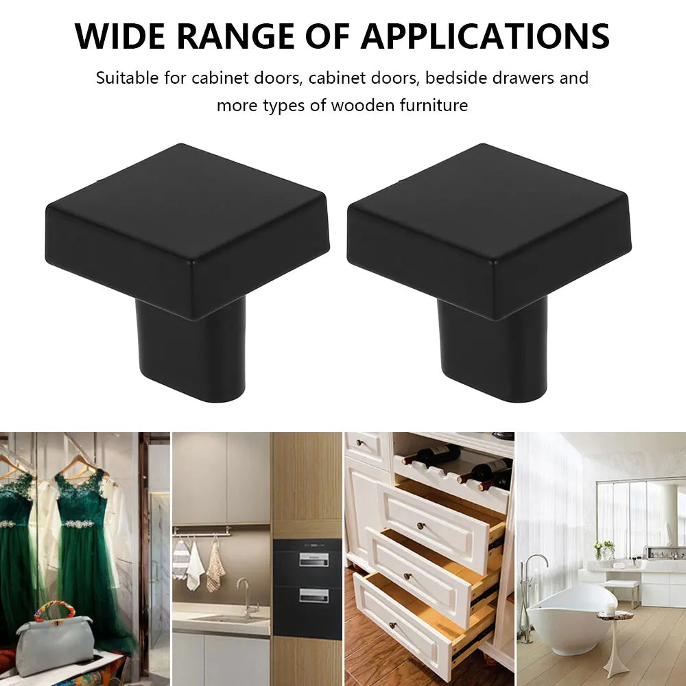Zinc Alloy Cupboard Drawer Handle Square Single Hole Pull Kitchen Easy Install For Cabinet Door Wardrobe Handles Hardw Furniture Zpaxo