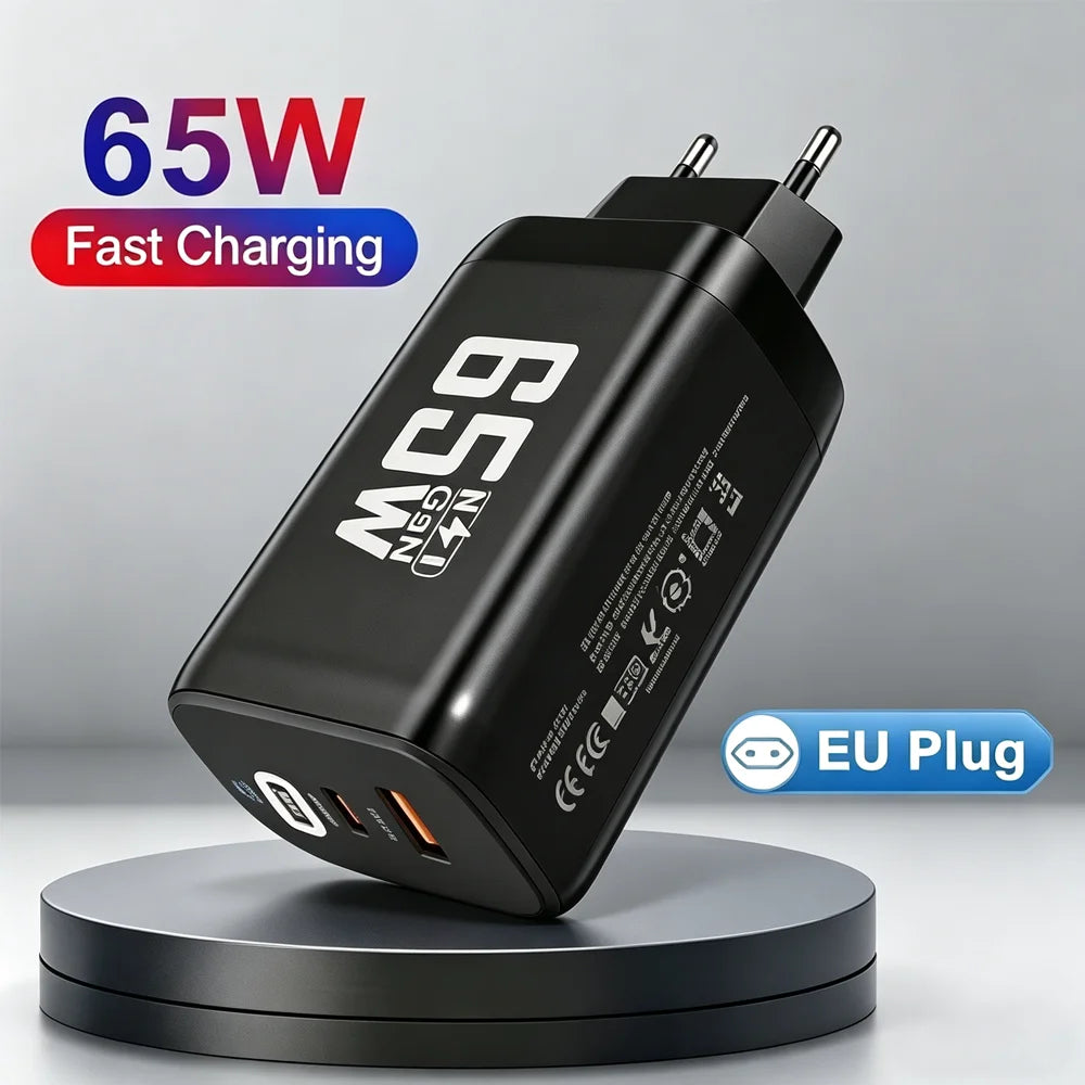 65W GaN USB-C Charger & Cable – MacBook, Lenovo, Xiaomi USB-C GaN Charger Zpaxo