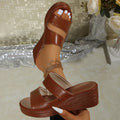 Women Wedge Slippers Casual Sling Backs Glitter Platform Comfortable Zpaxo Brown 37