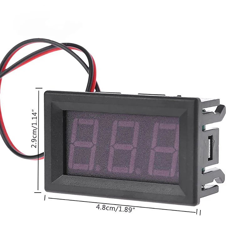 Digital Voltmeter 2-wire Mini DC 5V 120V Voltage Display Components