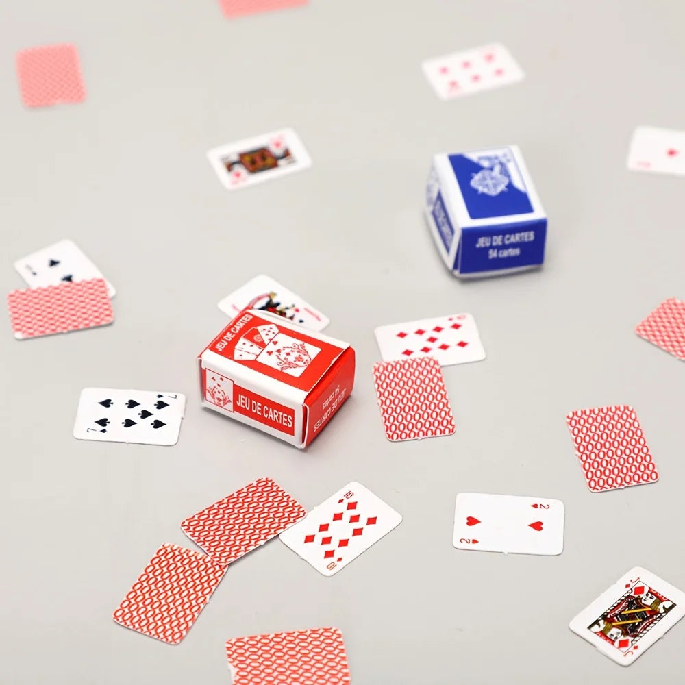 1:12 Miniature Poker Cards – Dollhouse Prop & Party Decor