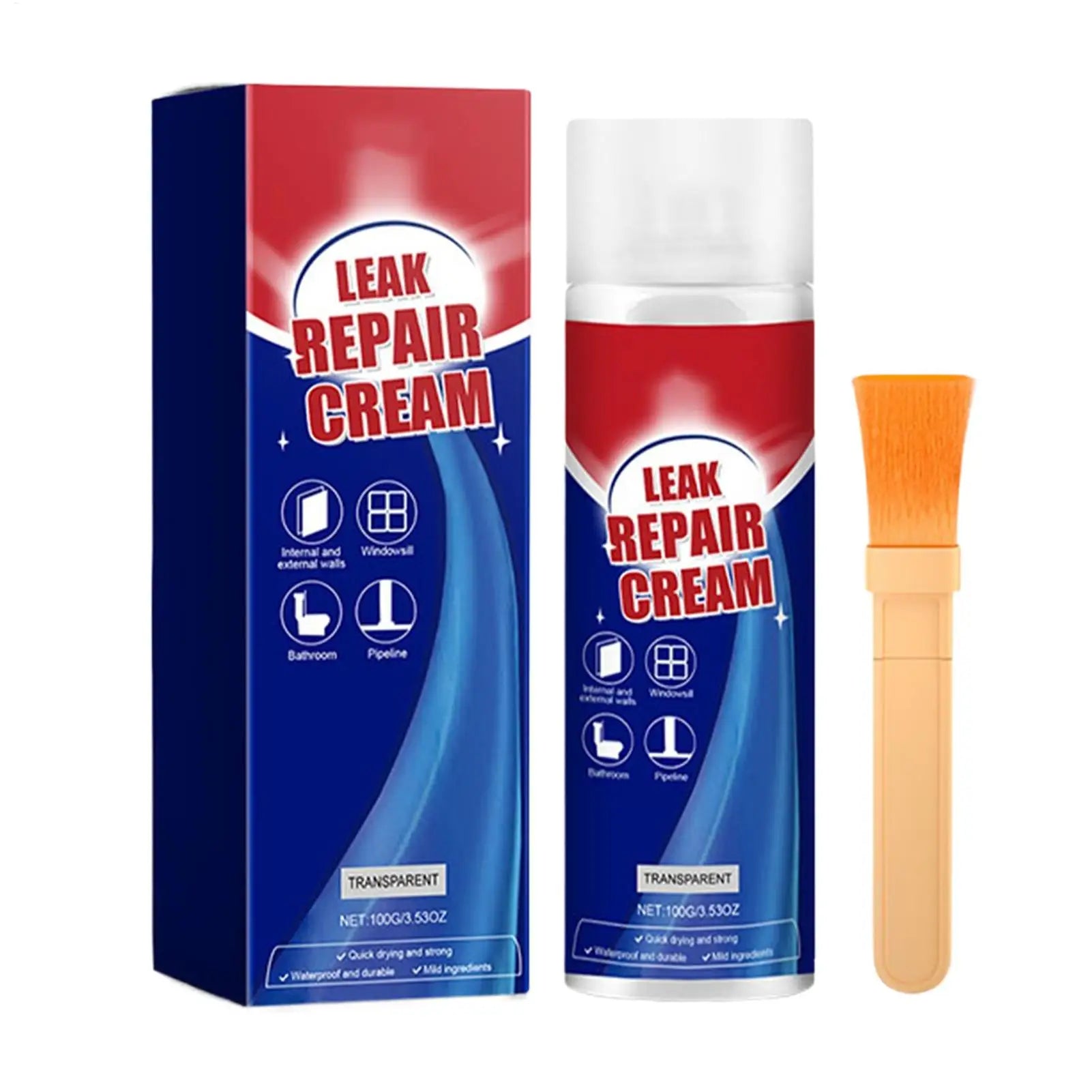 Clear Sealant Waterproof 100g Anti-Leakage Quick Drying Spray Basement Waterproof Coating Roof Sealant for Indoor Outdoor Zpaxo Default Title