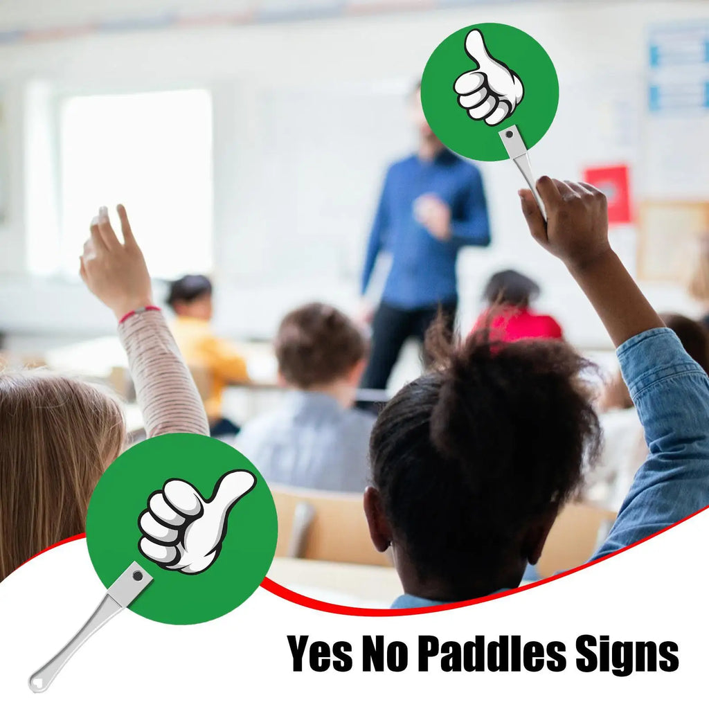 Teacher Voting Paddles Green Red Yes No Classroom Thumbs School