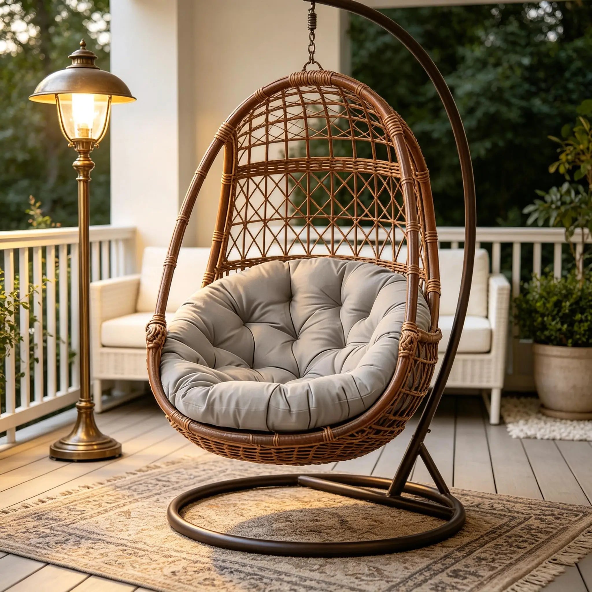 Outdoor Patio Seat Cushions Round Chair Fully Filled Strong Support