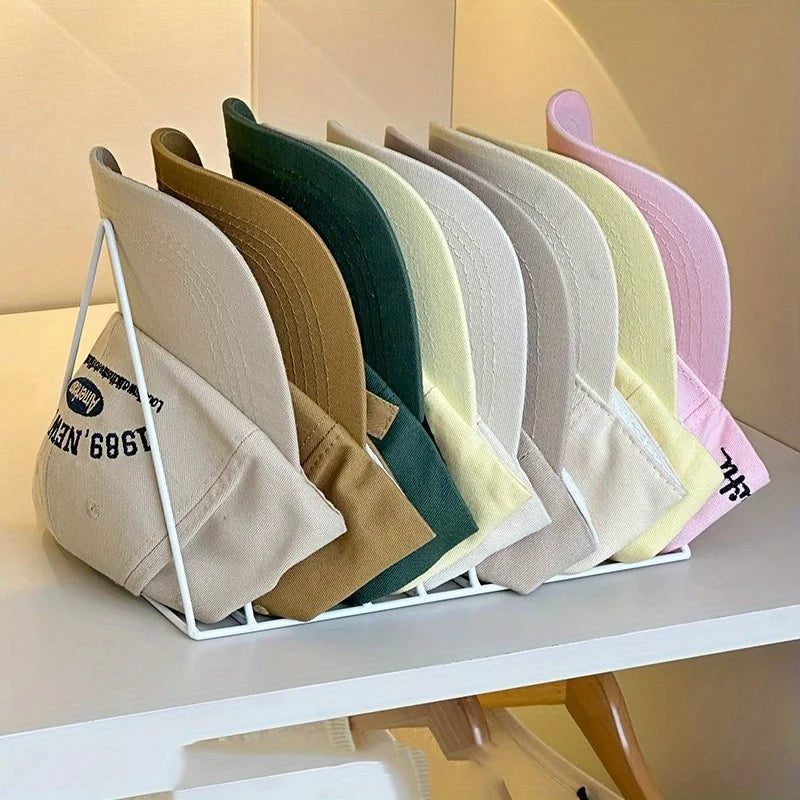 9-Compartment Metal Hat Organizer Space Saving Rack Baseball&knit