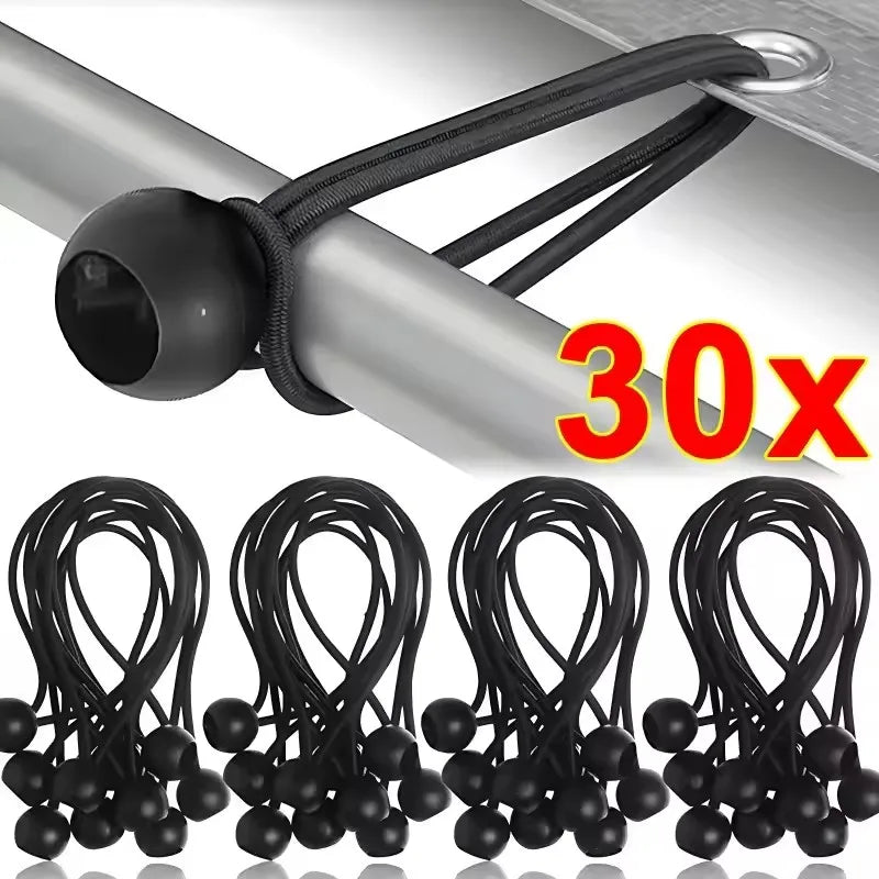 Outdoor Elastic Ball Rope Bungee Cords Portable Tent Fixing Tarpaulin Awning Canopy Heavy Duty Tarp Tie Down for Shelter Cargo Zpaxo