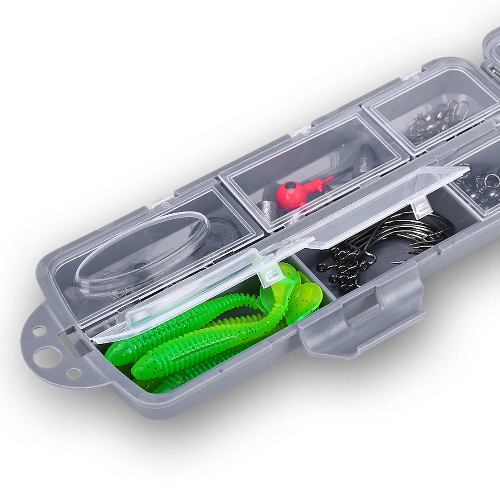 Fishing Rod Clamp Box Fish Hook Lure Bait Storage Case Accessories