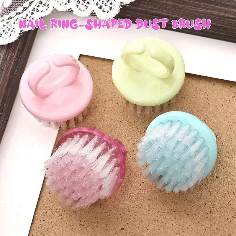 1- Plastic Nail Brushes Colorful Hand Scrubbing Cleaning Brush Dust