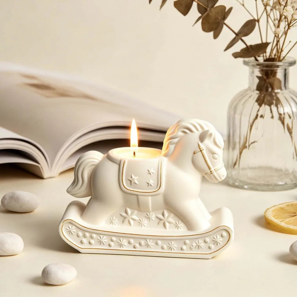 3D Rocking Horse Silicone Mold – DIY Candle & Gypsum Craft