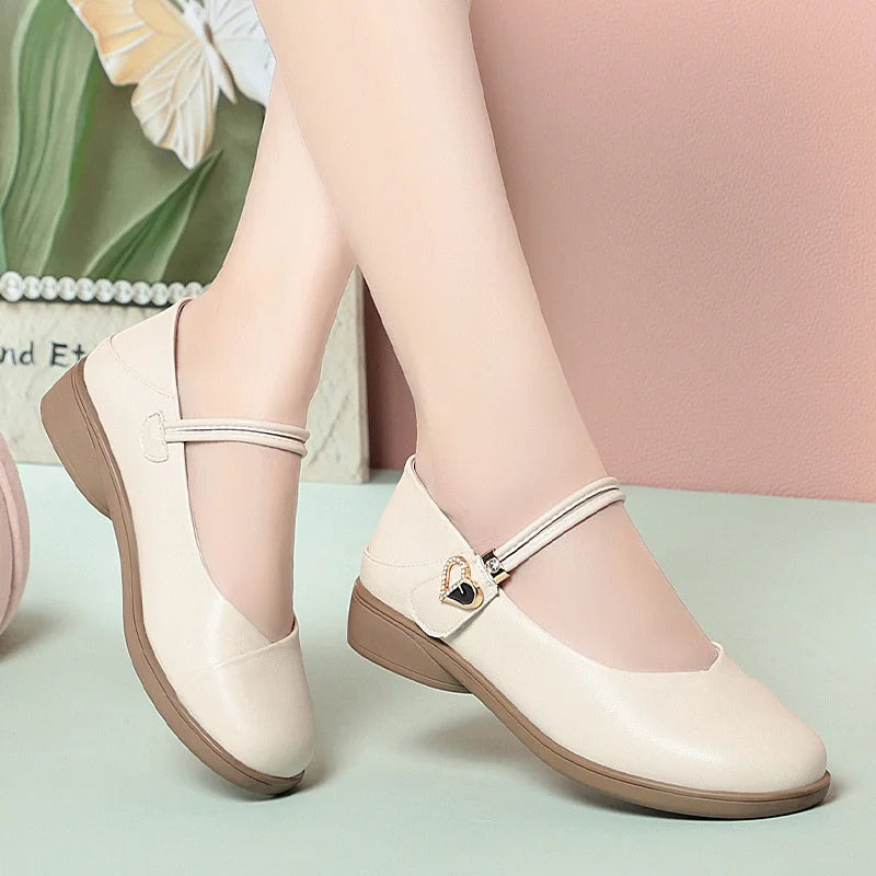 Summer Light Mouth Low Heel Mother Shoes Comfortable Women's Singles Zpaxo