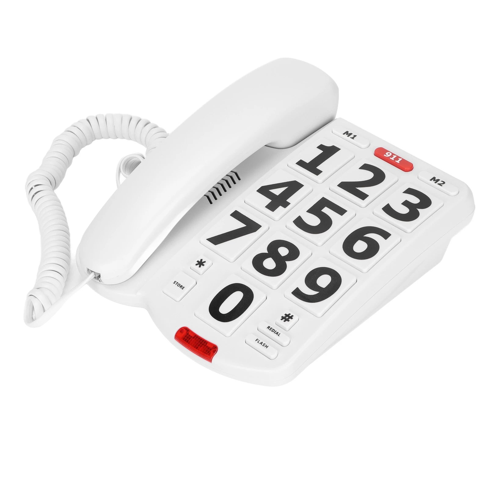Big Button Phone Wired Landline Easy Read Buttons Loud Ringtones