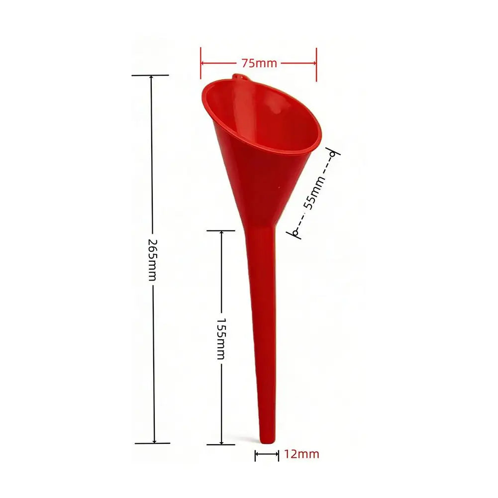 Long Stem Refueling Funnel – Oil, Gas & Fuel for Car & Bike Automotive Funnel Zpaxo Red S