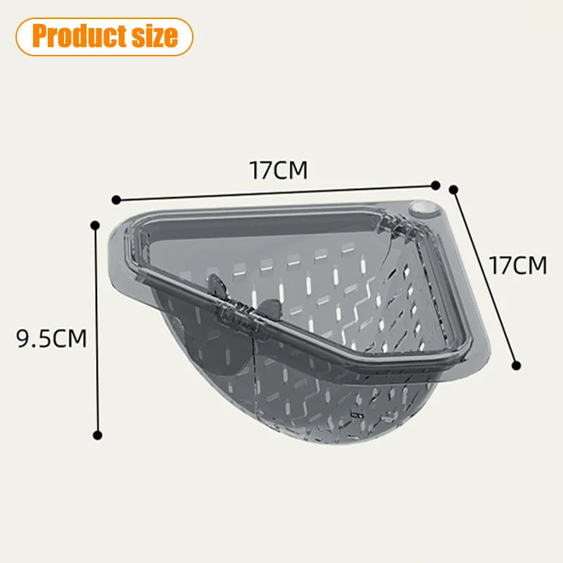 Separate Anti-leak Sink Triangle Basket Suction Cup Fruit Vegetable