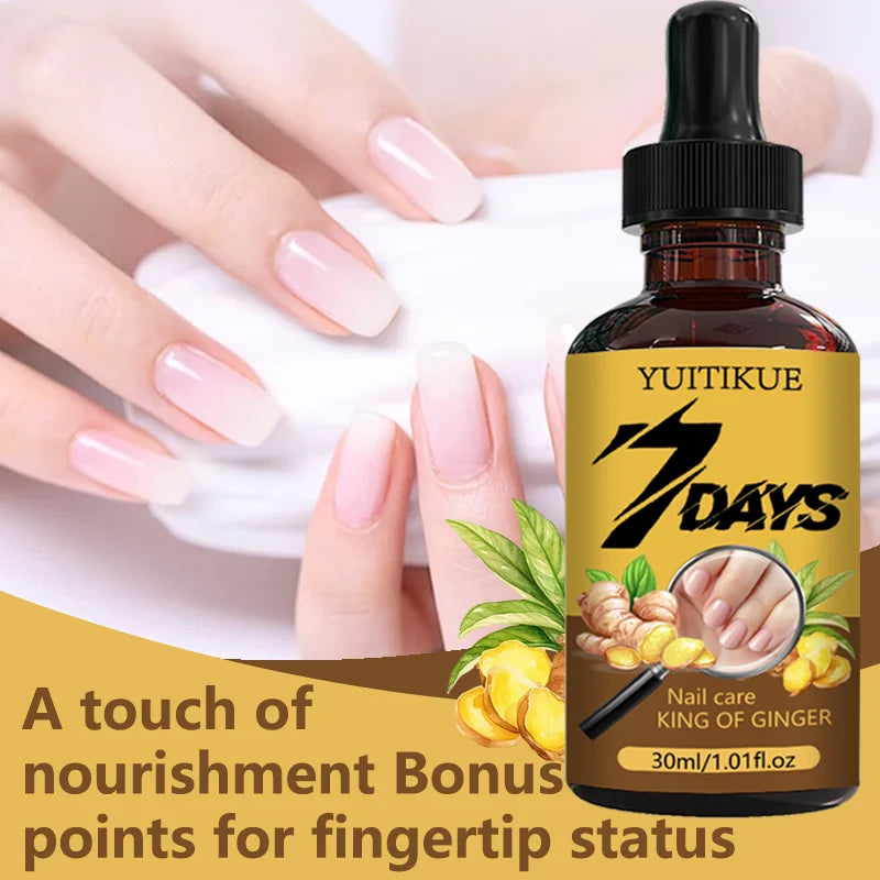 YUITIKUE 7-Day Ginger Nail Care Oil – Nourish & Strengthen 30ml Nail Treatment Oil Zpaxo