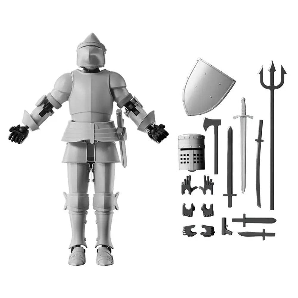 3D Printed Toy Figure Decorative Desk Crafts Multi-Jointed Robot Action Figure Collectible Action Figure for Collectors Desktop Zpaxo Silver China Mainland