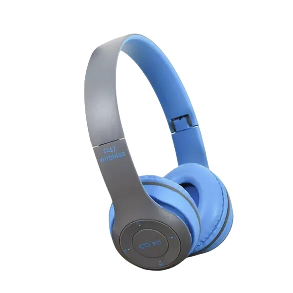 Bluetooth 5 0 Headsets Wireless Headphones Wired Earphones Support TF Zpaxo Blue