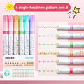 Flower Line Shape Highlighter Pen Journaling Drawing School Design Zpaxo 7068A