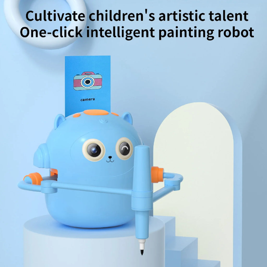 Self Drawing Robot for Kids Interactive Educational Self Drawing Robot Art Artist Painting Learning Toy Zpaxo